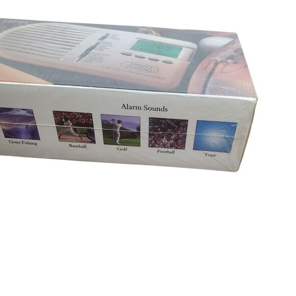 NIB Sports Soother 4 way Alarm with AM/FM Radio Sharper Image Design Home Travel - Picture 9 of 12